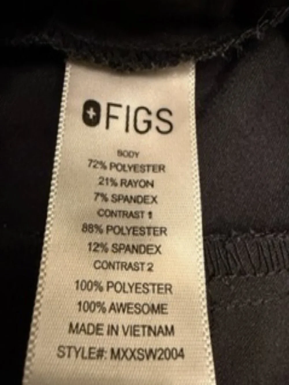 Figs Tansen Jogger Scrub Pant in Black size Small